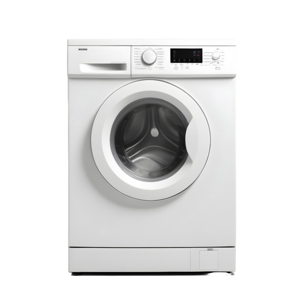 White color front load washing machine in dubai